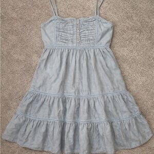 Elegant Light Blue Midi Dress